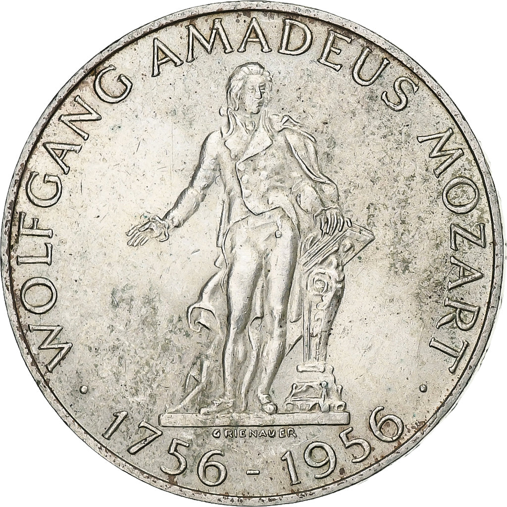 Áustria, 25 Schilling, 1956, Prata, AU(55-58), KM:2881