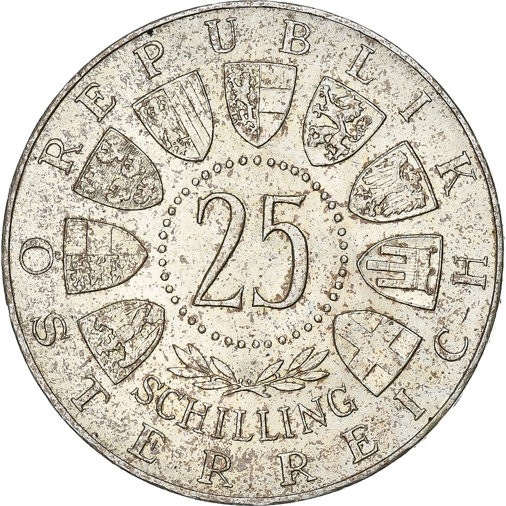 Austria, 25 Schilling, 1961, Silver, AU(55-58), KM:2891