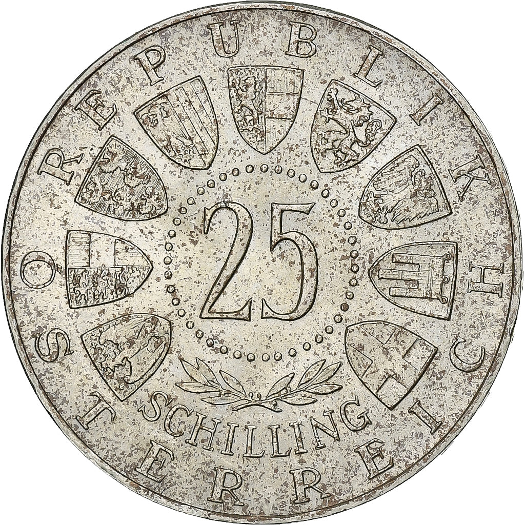 Austria, 25 Schilling, 1962, Silver, AU(55-58), KM:2892