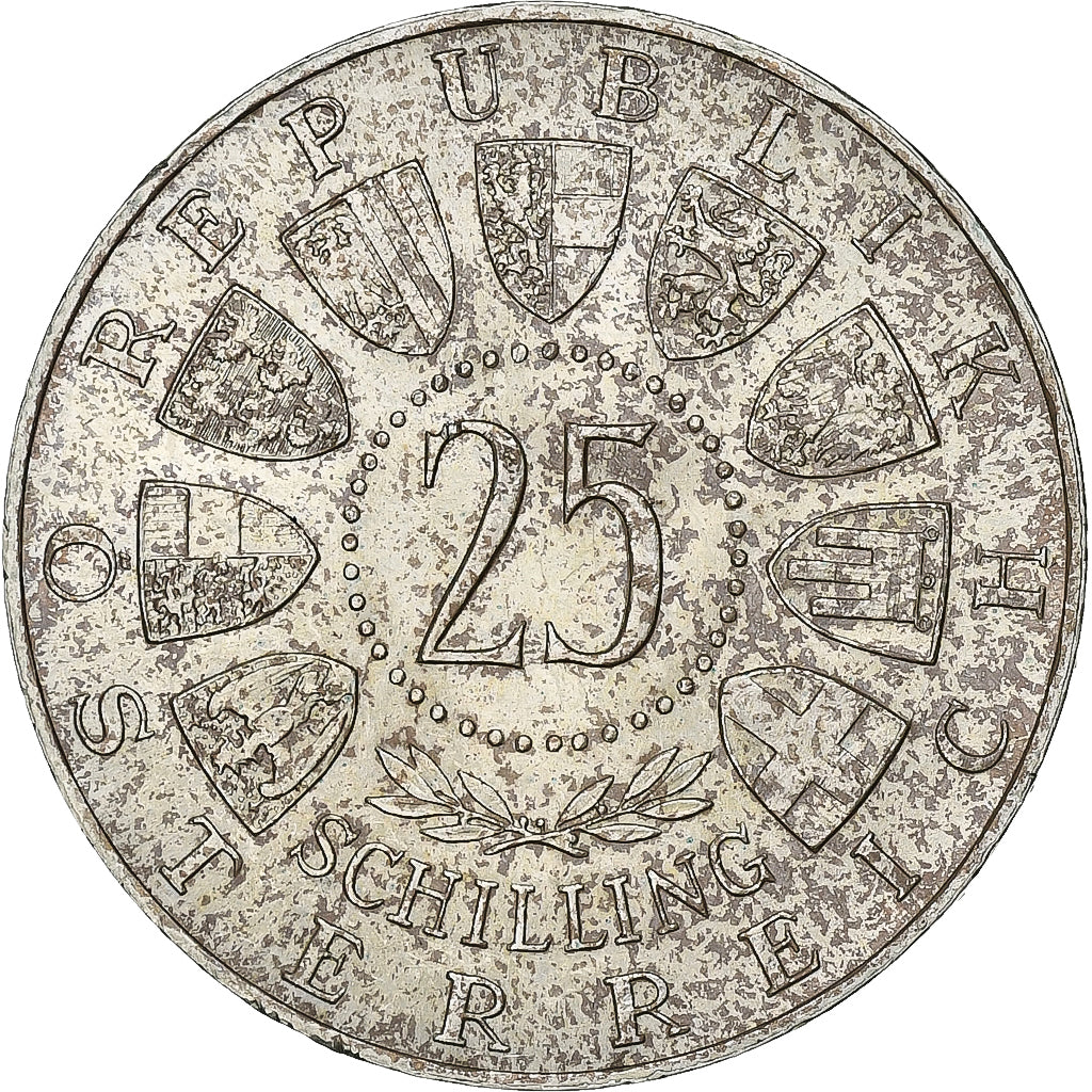 Austria, 25 Schilling, 1963, Plata, EBC, KM:2893