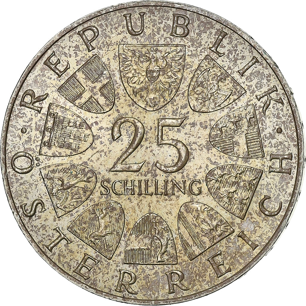 Oostenrijk, 25 Schilling, 1964, Zilver, PR, KM:2895.1