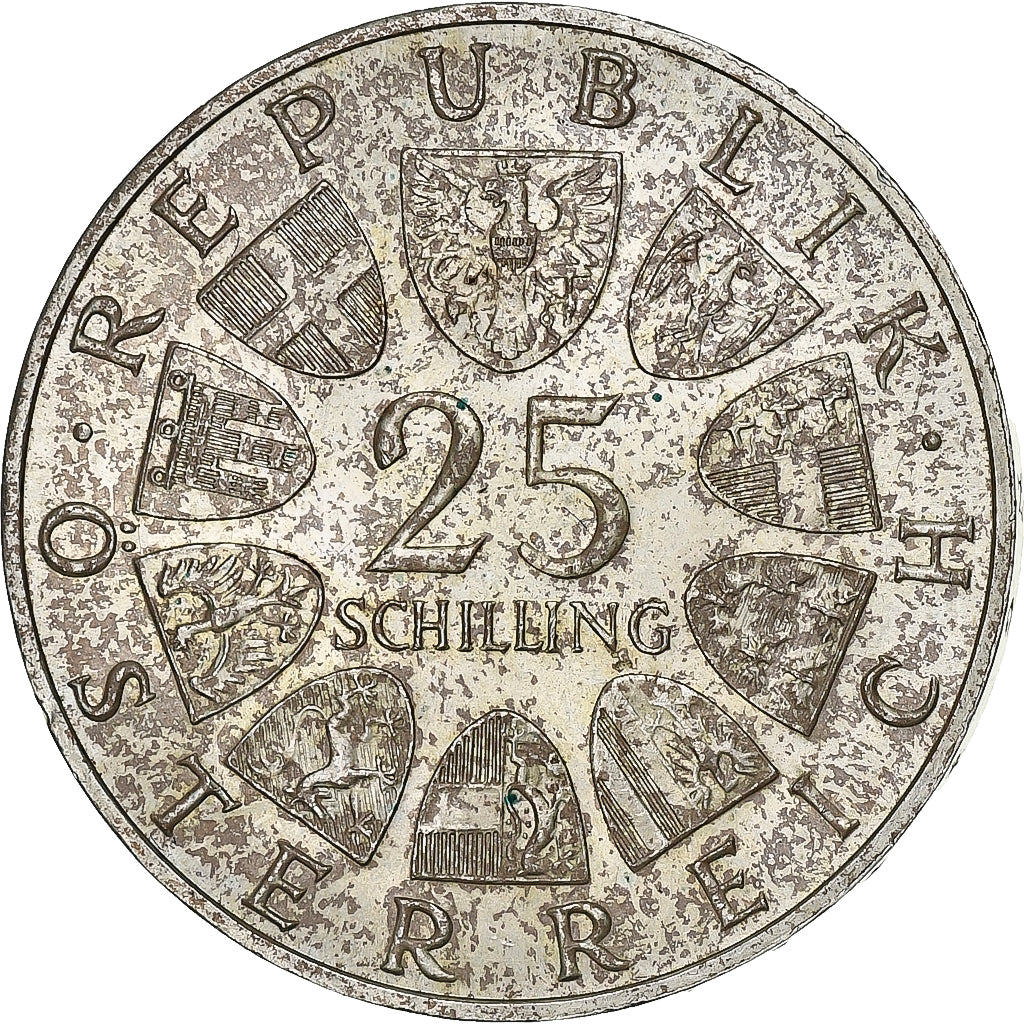 Oostenrijk, 25 Schilling, 1966, Zilver, PR, KM:2899
