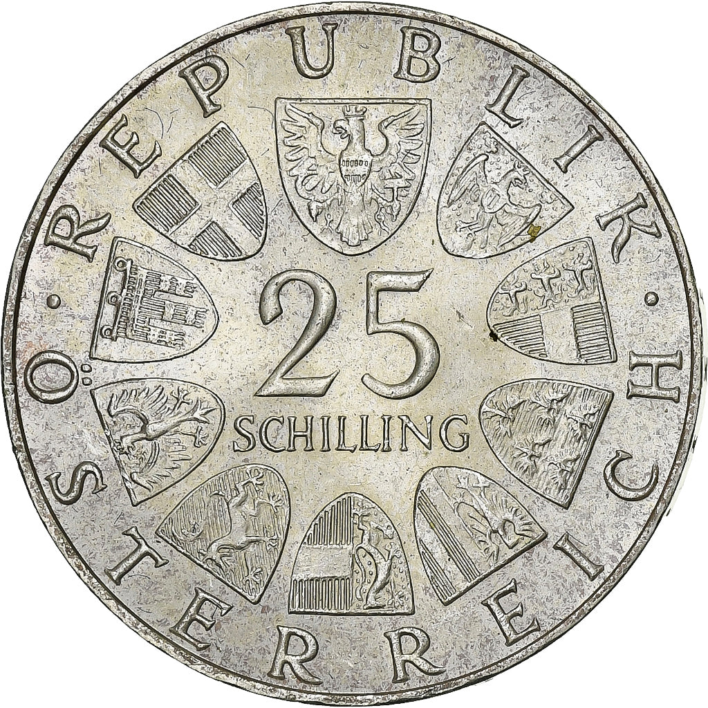 Austria, 25 Schilling, 1969, Plata, EBC, KM:2905