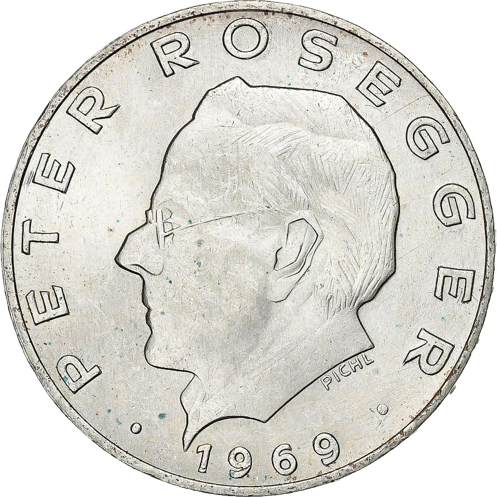 Áustria, 25 Schilling, 1969, Prata, MS(60-62), KM:2905