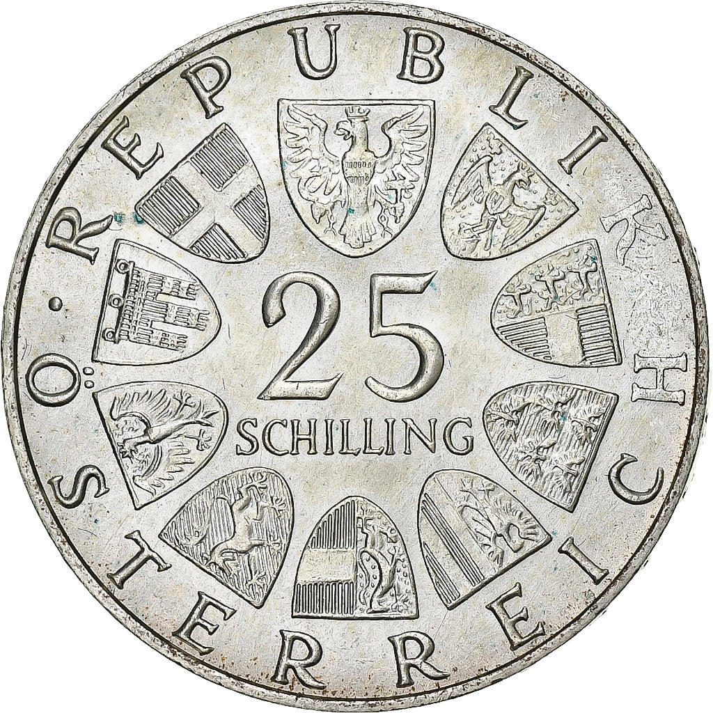 Oostenrijk, 25 Schilling, 1970, Zilver, PR+, KM:2907
