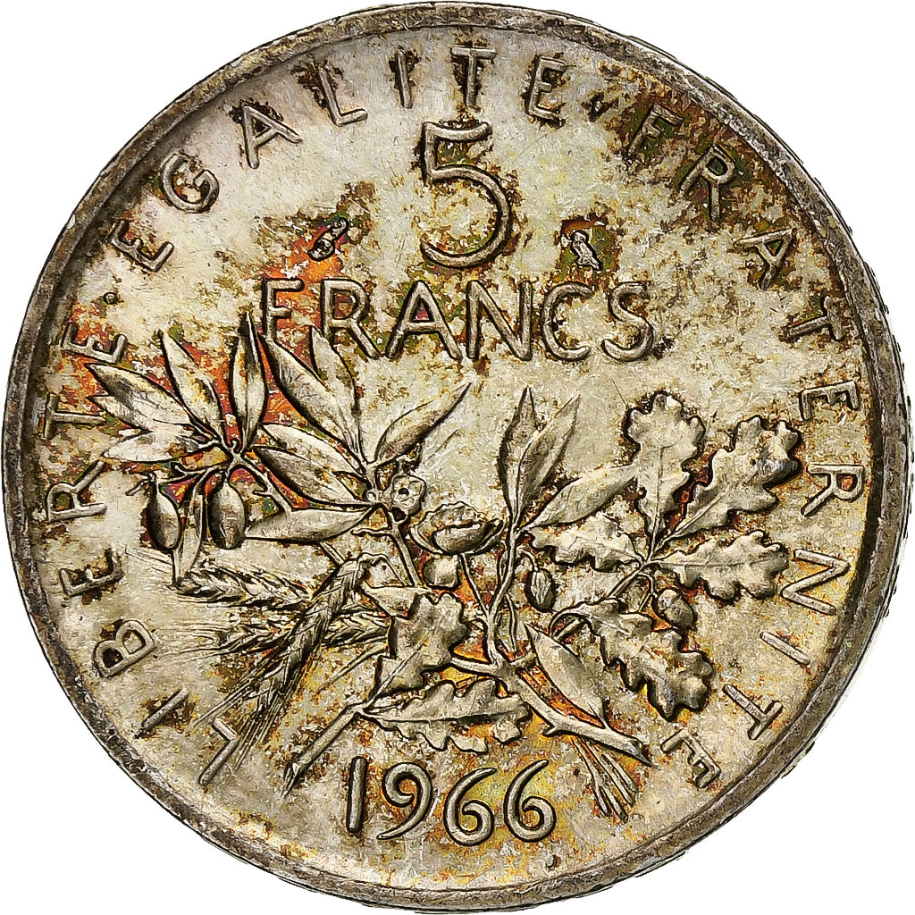 Francia, 5 Francs, Semeuse, 1966, Paris, Argento, SPL, Gadoury:770, KM:926