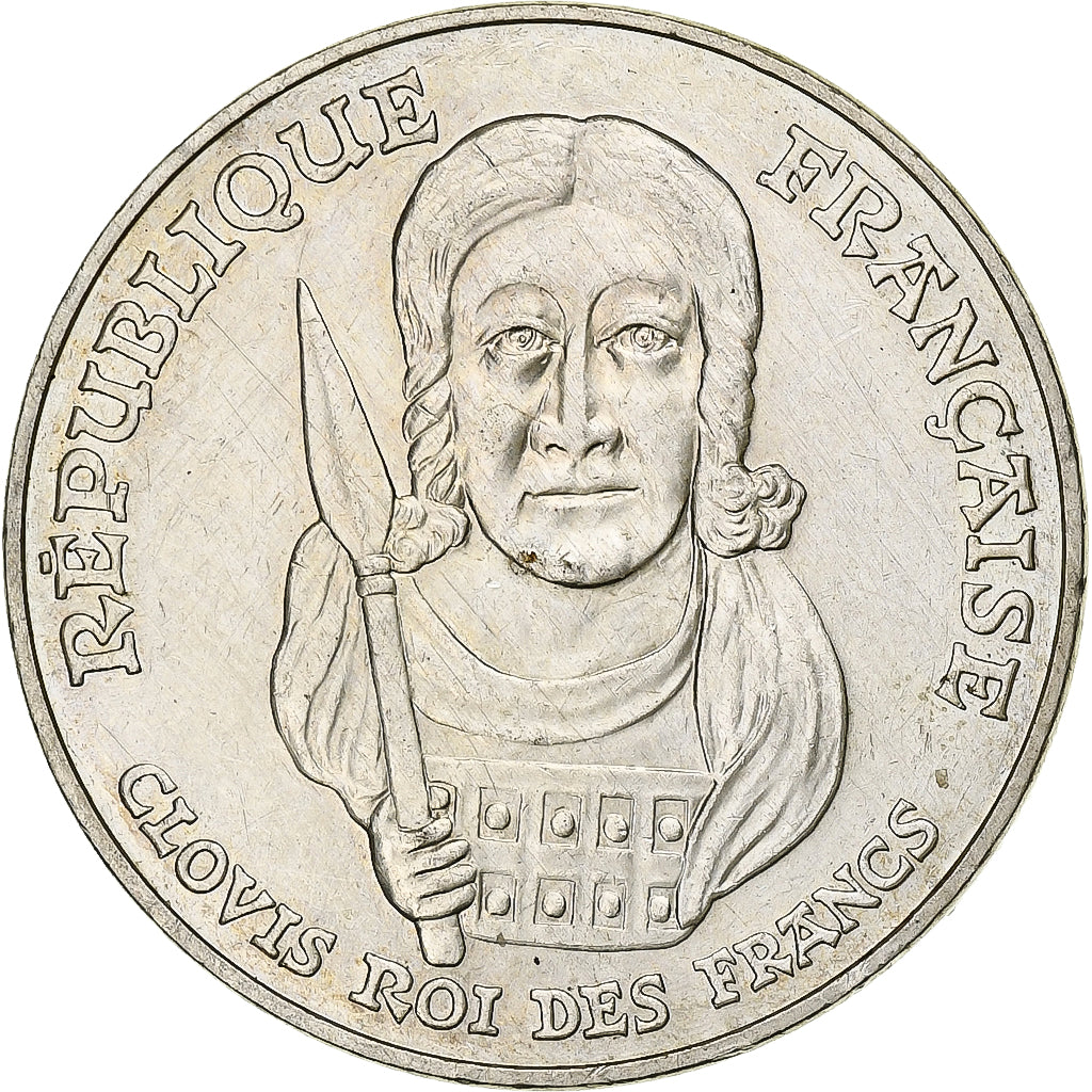 Francia, 100 Francs, Clovis, 1996, Argento, BB+, Gadoury:953, KM:1180
