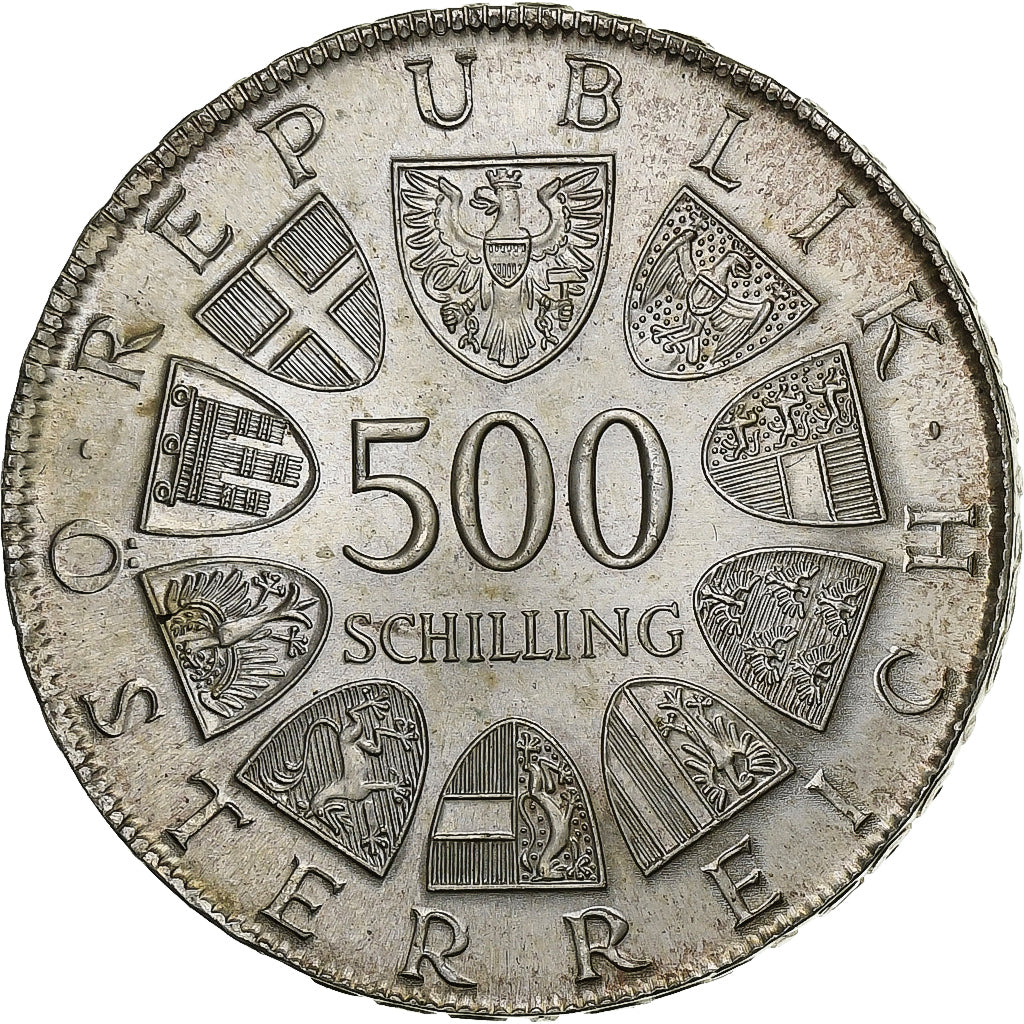 Austria, 500 Schilling, 1980, Silver, MS(60-62), KM:2950
