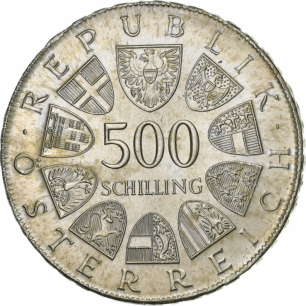 Austria, 500 Schilling, 1981, Vienna, Srebro, MS(63), KM:2954
