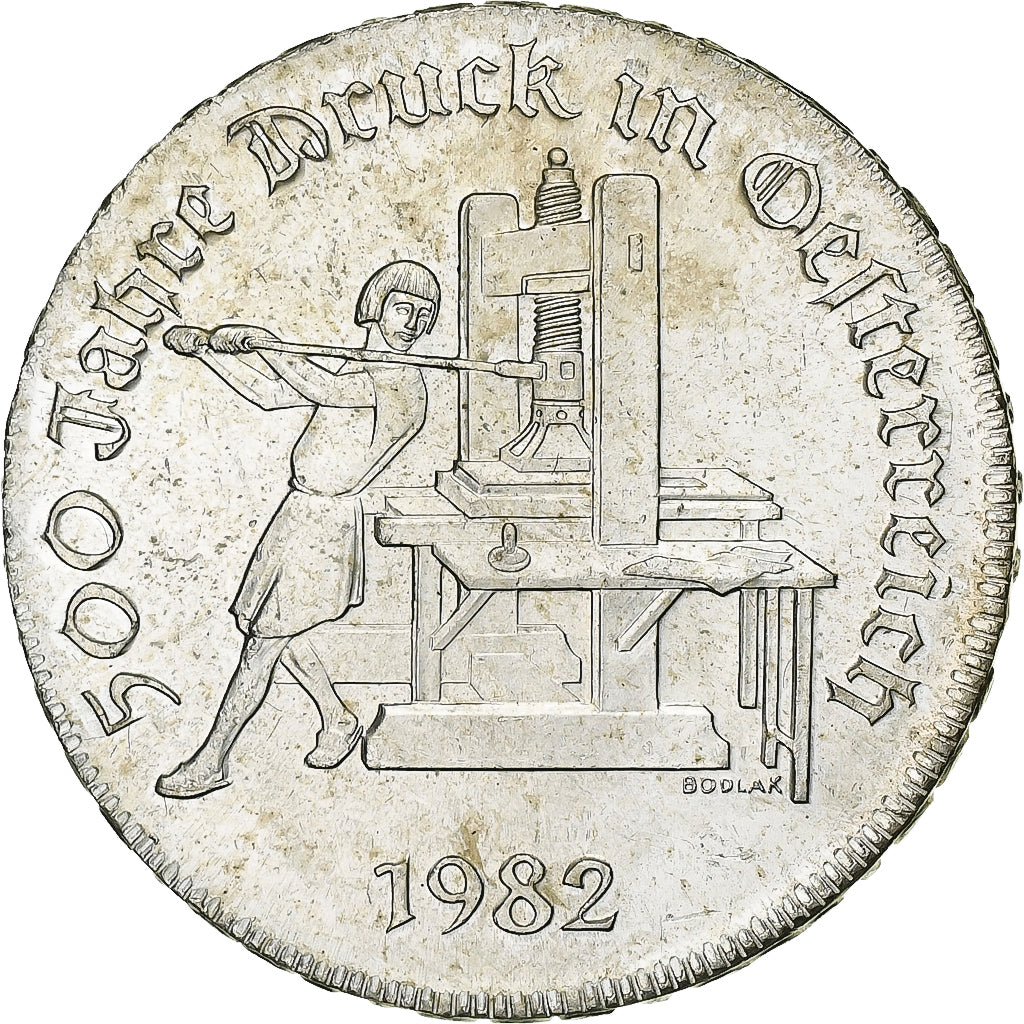 Oostenrijk, 500 Schilling, 1982, Vienna, Zilver, PR+, KM:2957