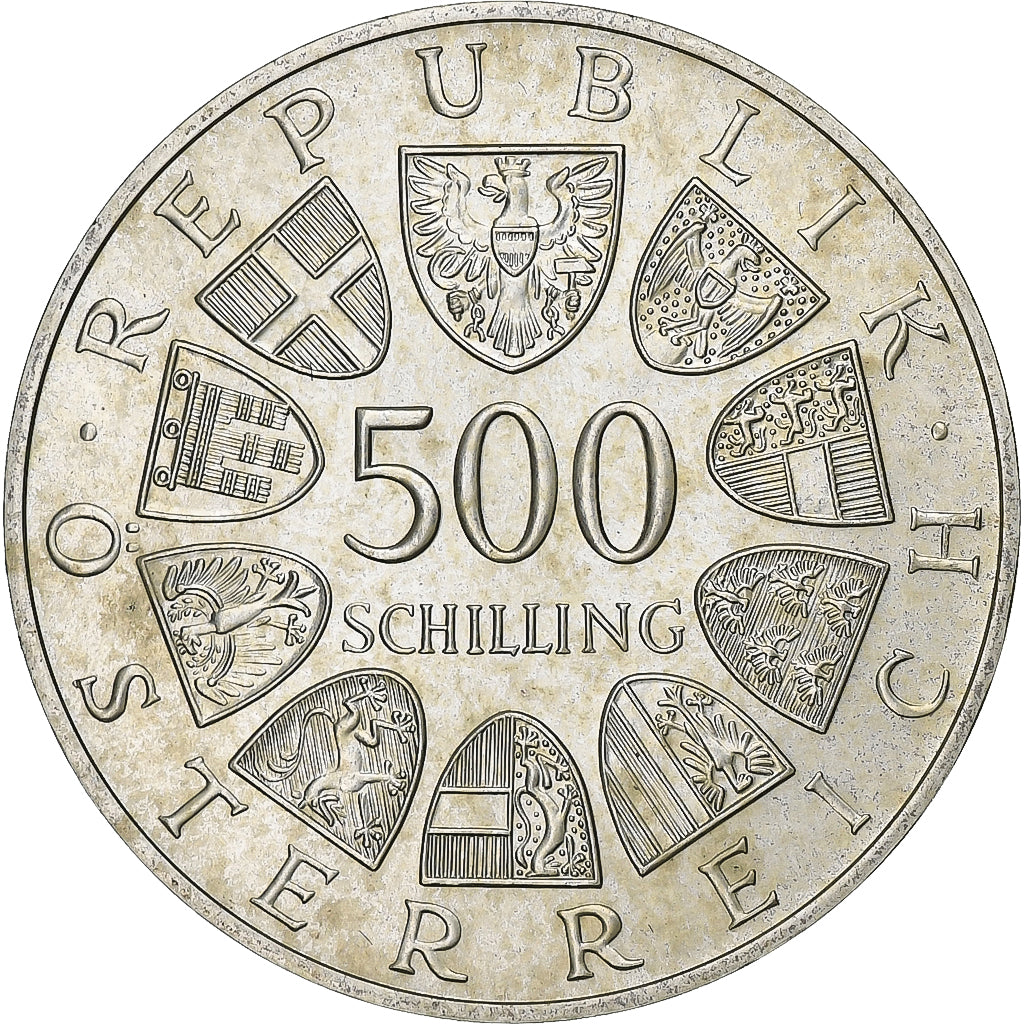 Oostenrijk, 500 Schilling, 1983, Vienna, Zilver, PR+, KM:2964