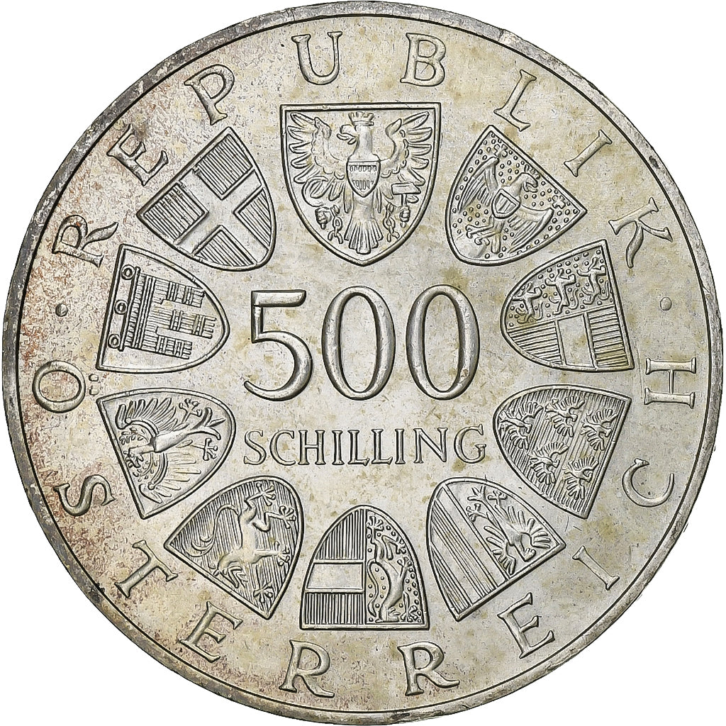 Austria, 500 Schilling, 1983, Vienna, Silver, MS(63), KM:2962