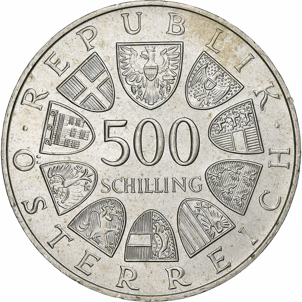 Austria, 500 Schilling, 1984, Vienna, Srebro, MS(63), KM:2967