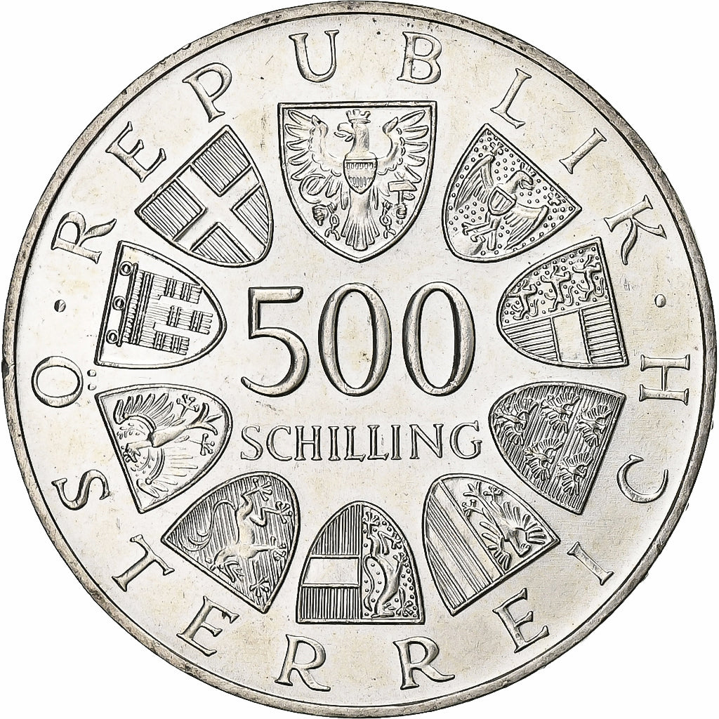 Oostenrijk, 500 Schilling, 1984, Vienna, Zilver, UNC-, KM:2966