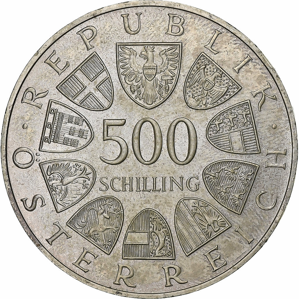 Austria, 500 Schilling, 1985, Vienna, Silver, MS(60-62), KM:2971