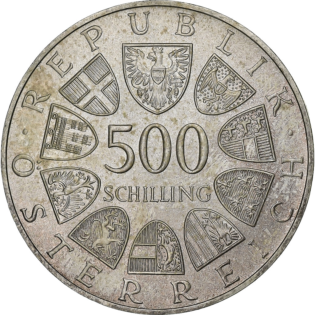 Austria, 500 Schilling, 1985, Vienna, Silver, AU(55-58), KM:2973