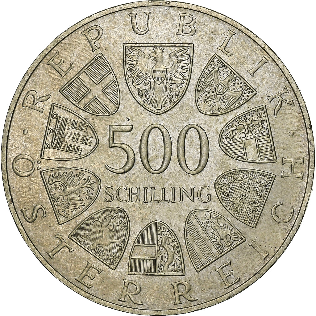 Österreich, 500 Schilling, 1986, Vienna, Silber, VZ, KM:2977