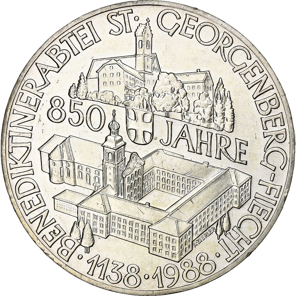 Austria, 500 Schilling, 1988, Vienna, Srebro, MS(63), KM:2984