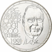 Austria, 500 Schilling, 1991, Vienna, Silver, MS(63), KM:3002