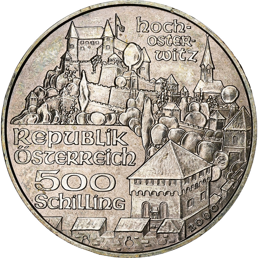 Austria, 500 Schilling, 2000, Vienna, Silver, MS(60-62), KM:3067