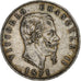 Itália, Vittorio Emanuele II, 5 Lire, 1871, Milan, Prata, EF(40-45), KM:8.3