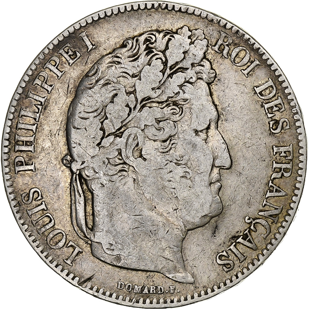 Frankreich, 5 Francs, Louis-Philippe, 1833, Nantes, Silber, S, Gadoury:678