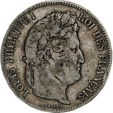 Francia, 5 Francs, Louis-Philippe, 1834, Nantes, Plata, BC+, Gadoury:678