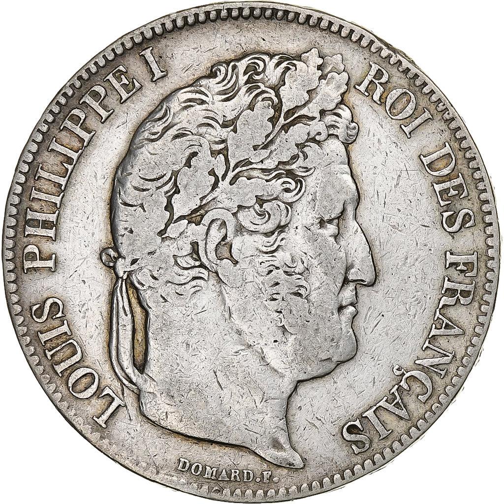 Francia, 5 Francs, Louis-Philippe, 1832, Bordeaux, Argento, MB, Gadoury:678