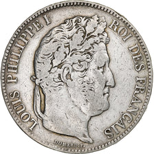 Francia, 5 Francs, Louis-Philippe, 1832, Bordeaux, Argento, MB, Gadoury:678
