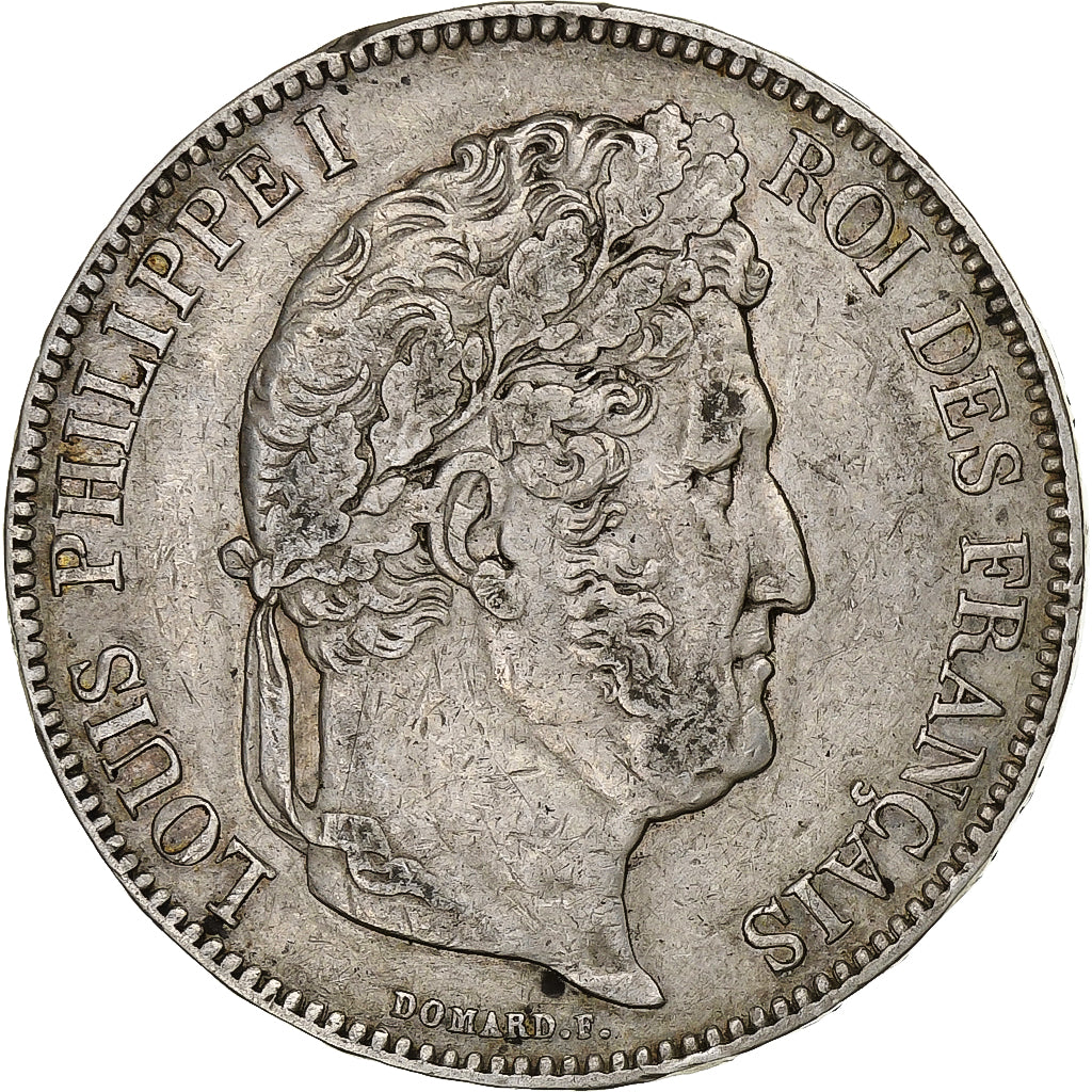 França, 5 Francs, Louis-Philippe, 1834, Bordeaux, Prata, VF(30-35)