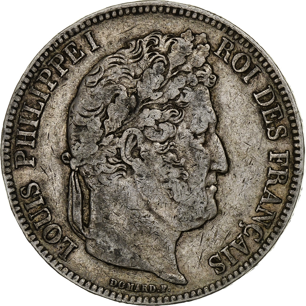 Francia, 5 Francs, Louis-Philippe, 1842, Bordeaux, Argento, MB, Gadoury:678