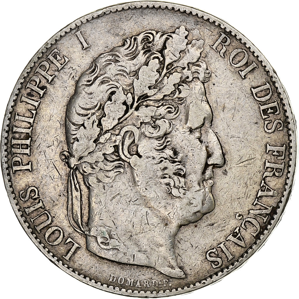 Francia, Louis-Philippe, 5 Francs, 1846, Bordeaux, Argento, MB, Gadoury:678, Le