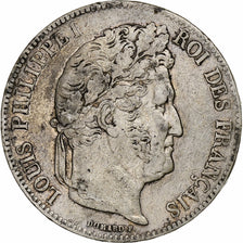 Francia, 5 Francs, Louis-Philippe, 1838, Strasbourg, Argento, MB+, Gadoury:678