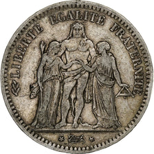Francia, 5 Francs, Hercule, 1849, Strasbourg, Argento, MB, Gadoury:683, KM:756.2