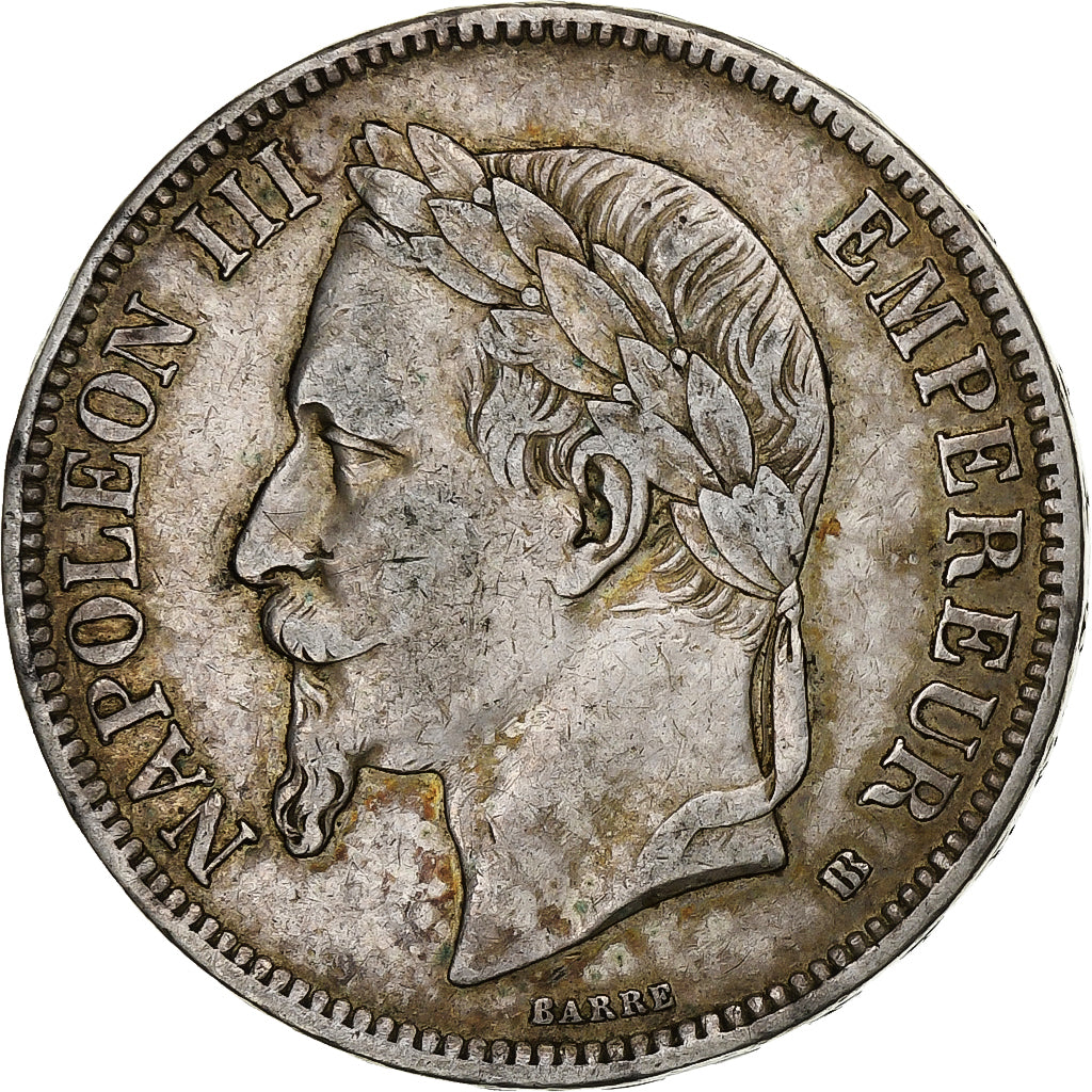Francia, 5 Francs, Napoléon III, 1869, Strasbourg, Argento, MB+, Gadoury:739