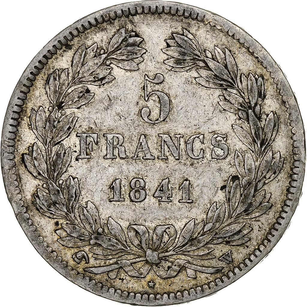 Frankrijk, 5 Francs, Louis-Philippe, 1841, Lille, Zilver, FR+, Gadoury:678