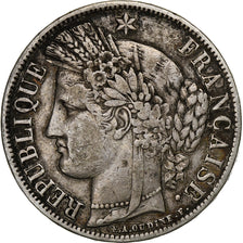 França, 5 Francs, Cérès, 1851, Paris, Prata, VF(30-35), KM:761.1