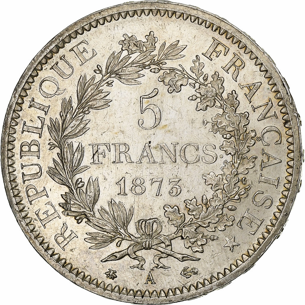 Francia, 5 Francs, Hercule, 1873, Paris, Argento, SPL-, Gadoury:745a, KM:820.1