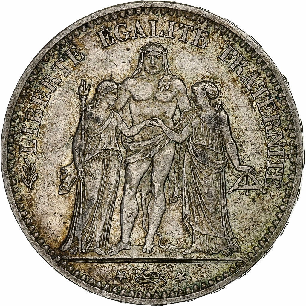 Francia, 5 Francs, Hercule, 1877, Paris, Argento, BB+, Gadoury:745a, KM:820.1