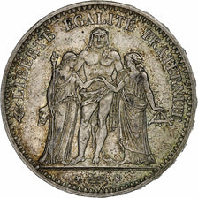 Francia, 5 Francs, Hercule, 1877, Paris, Argento, BB+, Gadoury:745a, KM:820.1