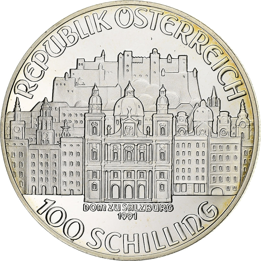 Austria, 100 Schilling, 1991, Vienna, Prueba, Plata, FDC, KM:2996