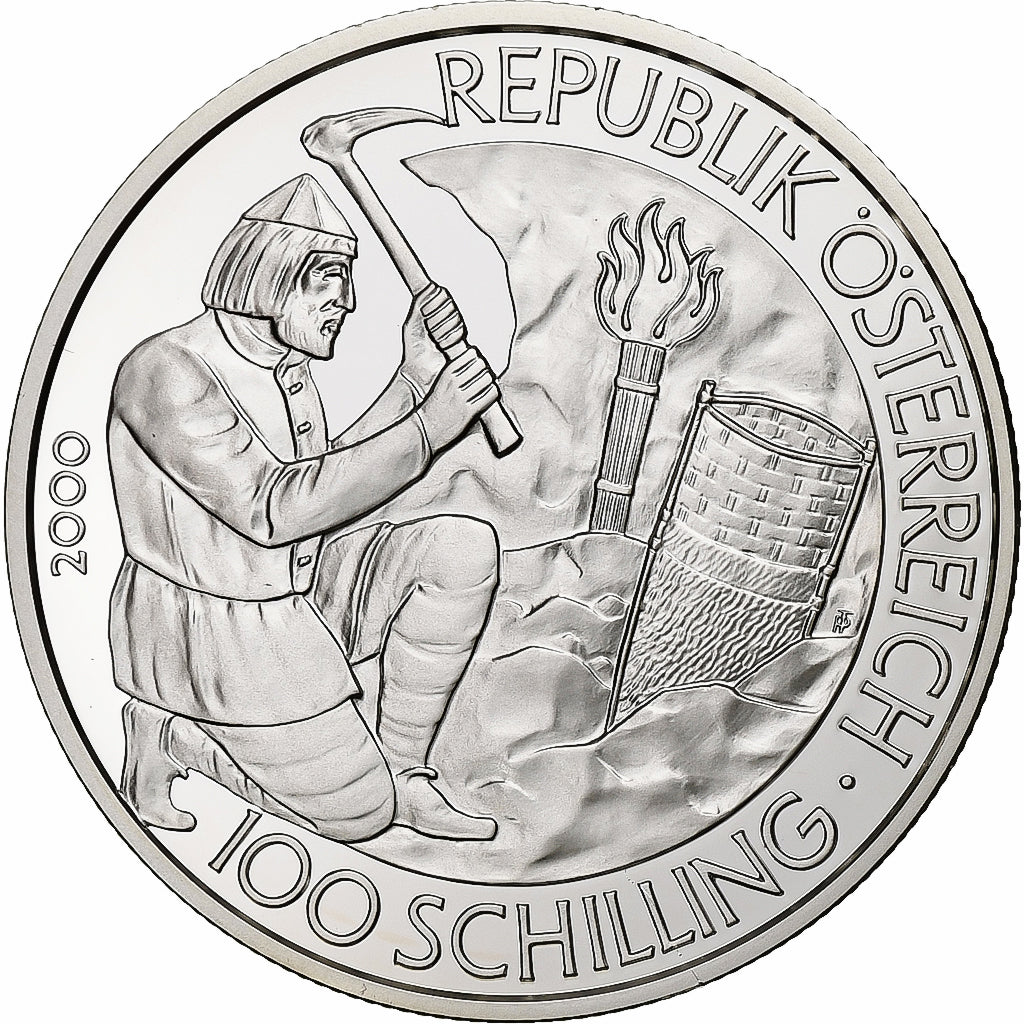 Austria, 100 Schilling, 2000, Vienna, Proof, Silver, MS(65-70), KM:3068