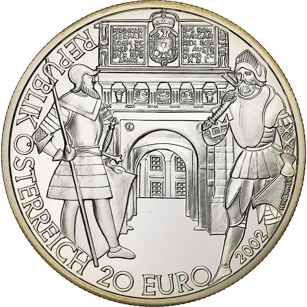 Austria, 20 Euro, 2002, Vienna, FS, Argento, FDC, KM:3097