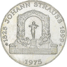 Austria, 100 Schilling, Johann Strauss, 1975, Silver, AU(55-58), KM:2923