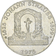 Austria, 100 Schilling, Johann Strauss, 1975, Silver, MS(60-62), KM:2923