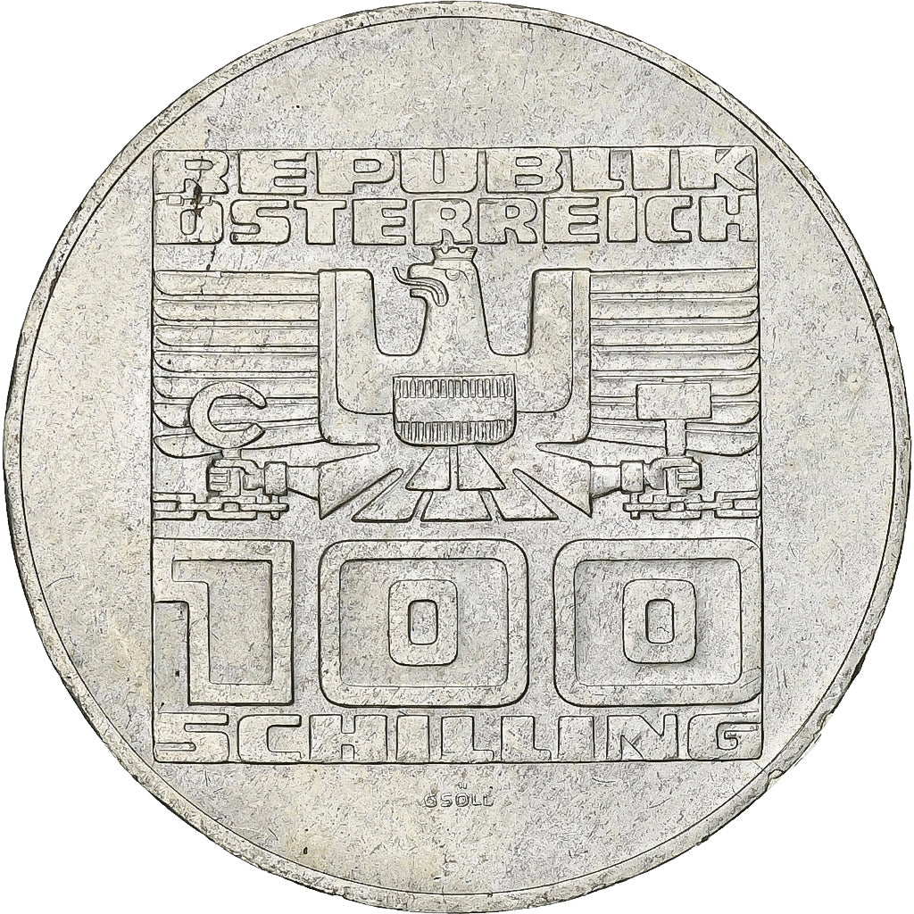 Oostenrijk, 100 Schilling, 1975, Vienna, Zilver, PR, KM:2924