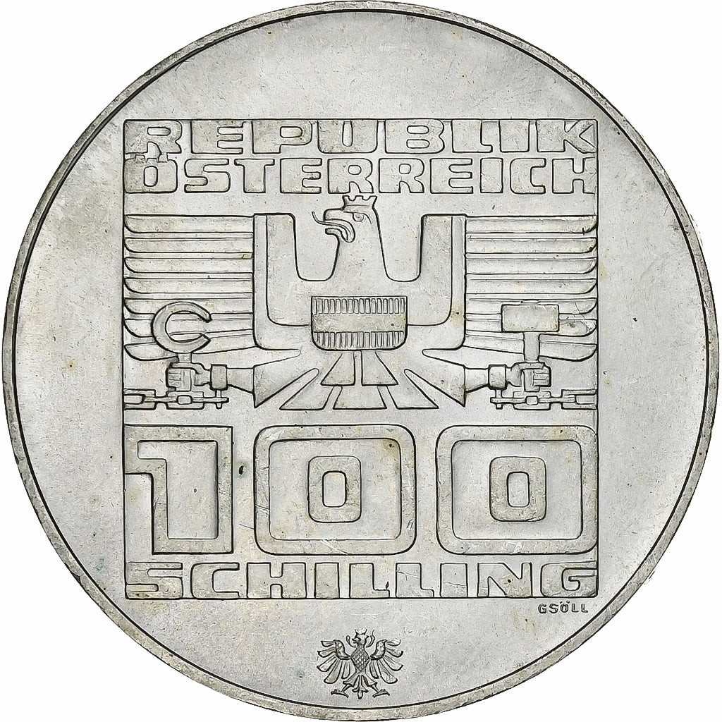 Austria, 100 Schilling, 1976, Hall, Silver, AU(55-58), KM:2927