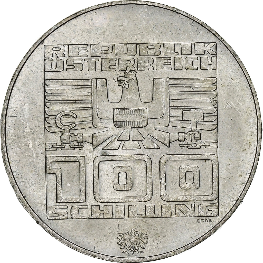 Austria, 100 Schilling, 1976, Hall, Silver, AU(55-58), KM:2929