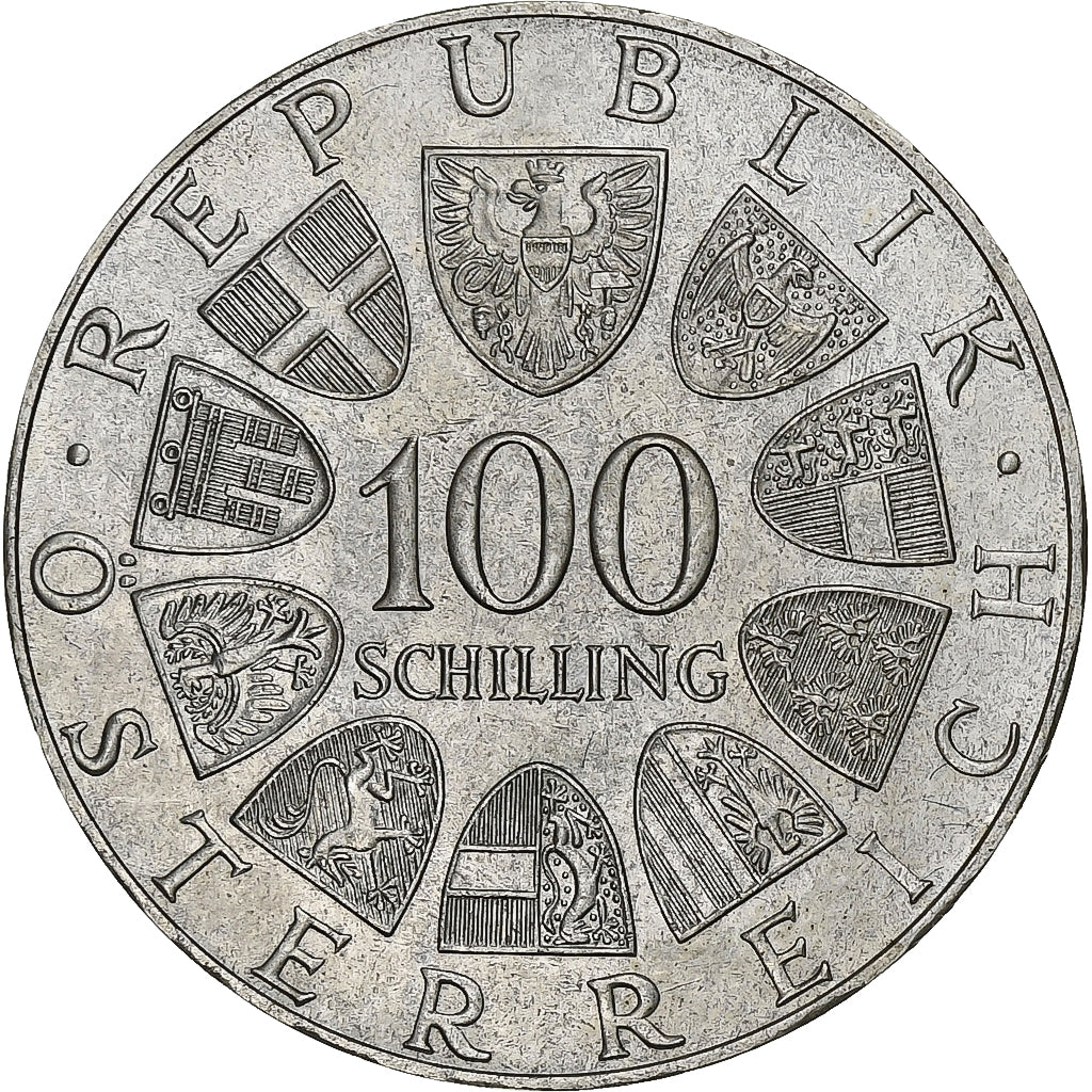 Austria, 100 Schilling, 1976, Silver, AU(55-58), KM:2930