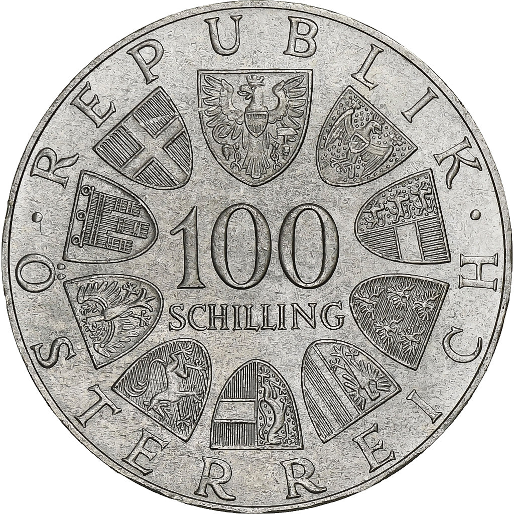 Austria, 100 Schilling, 1976, Silver, AU(55-58), KM:2930